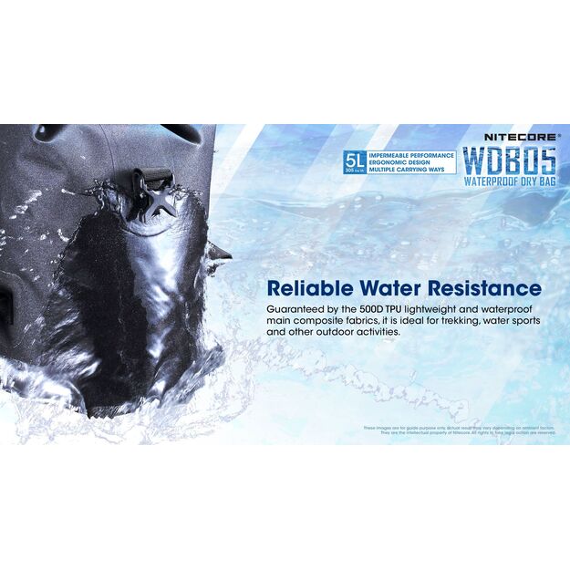 Nitecore WDB05 - ūdensizturīga mugursoma, 5L