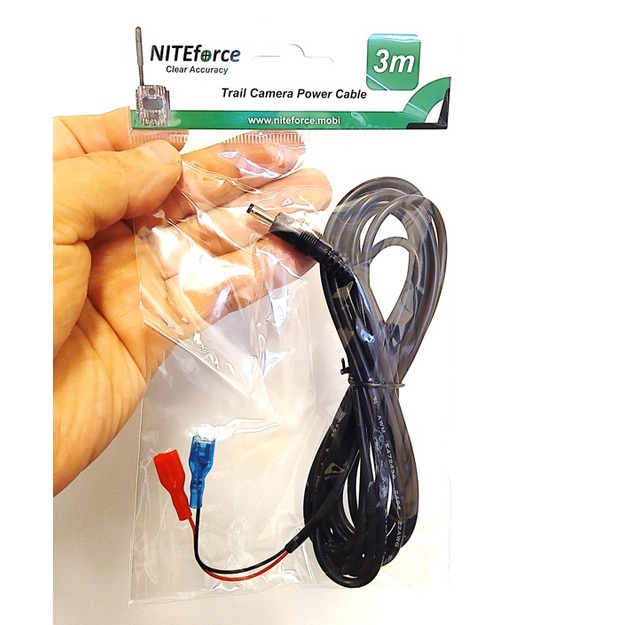 3m akumulatora kabelis 6V/12V ārējam baro&scaron;anas blokam NITEforce un citām novēro&scaron;anas kamerām