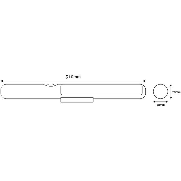 LED uzlādējams apgaismojums mēbelēm 2,5W ar Avide sensoru