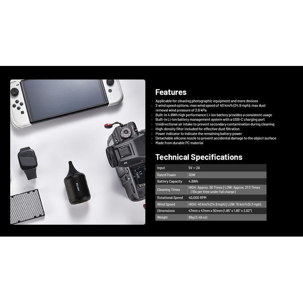 Nitecore BB Nano - kompakts pūtējs