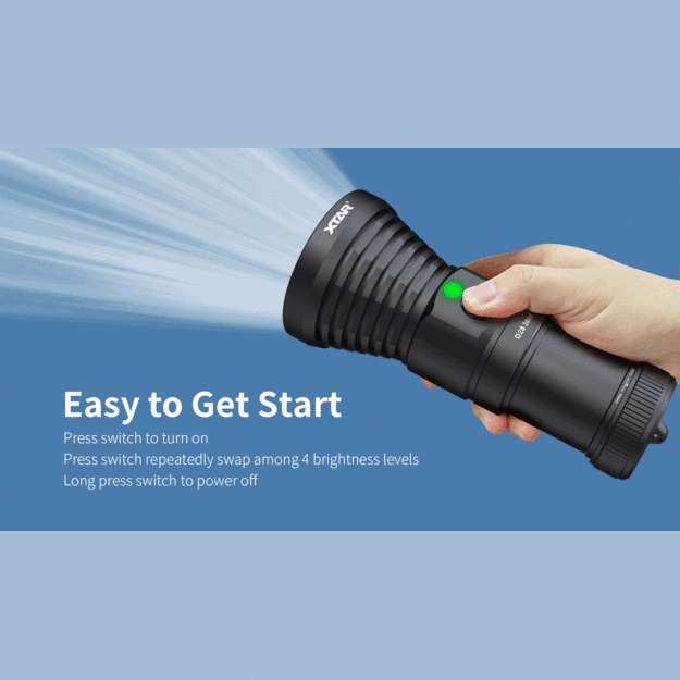 Xtar D28 3600 LED nir&scaron;anas lukturu komplekts ar baterijām un lādētāju