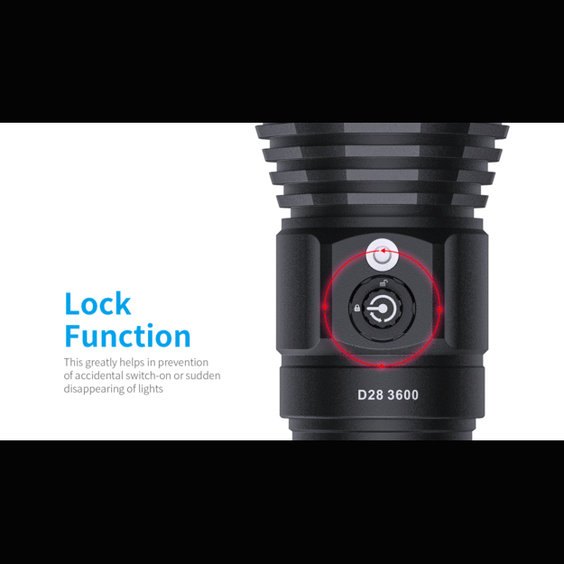 Xtar D28 3600 LED nir&scaron;anas lukturu komplekts ar baterijām un lādētāju