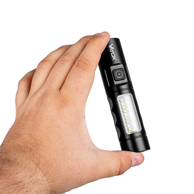 Vayox uzlādējams lukturītis 250lm 5W LED + SMD VA0184