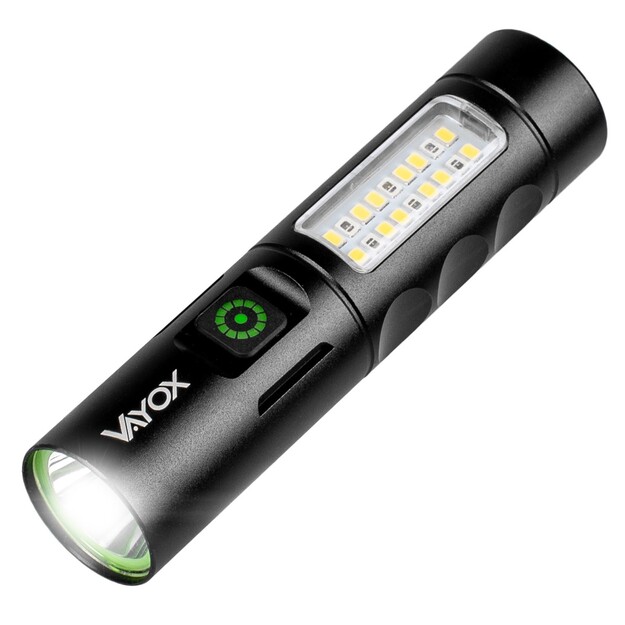 Vayox Rechargeable Flashlight 250lm 5W LED + SMD VA0184