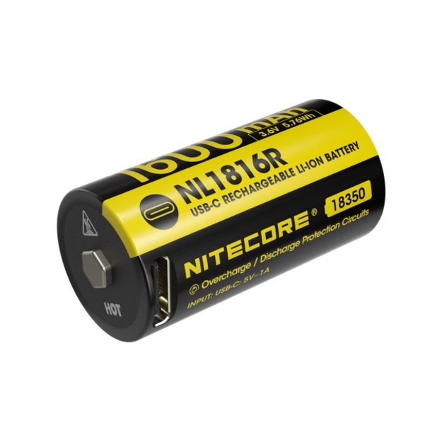 Nitecore Li-Ion uzlādējams akumulators 1600mAh, NL1816R