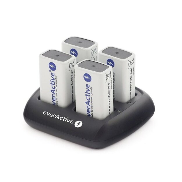 Kroņa lādētājs everActive NC109 automātiski 4 x 9 V
