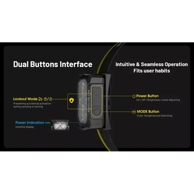 Nitecore NU25 MCT flashlight, 400 lumens