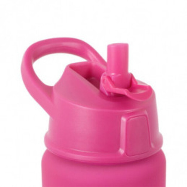 Lifeventure 750 ml ūdens pudele ar atvāžamu vāciņu - rozā krāsā