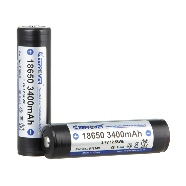 Keeppower 18650 3.7V 3400mAh battery ICR18650-340PCM Li-ION P1834C
