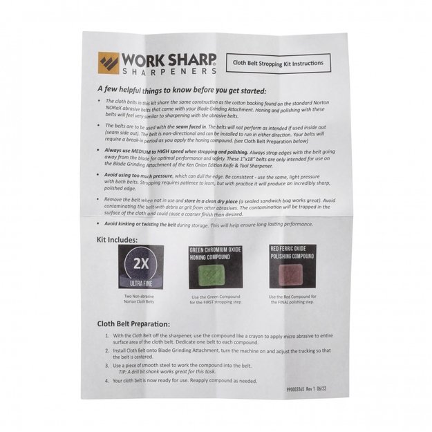 Work Sharp stropē&scaron;anas jostu komplekts Ken Onion