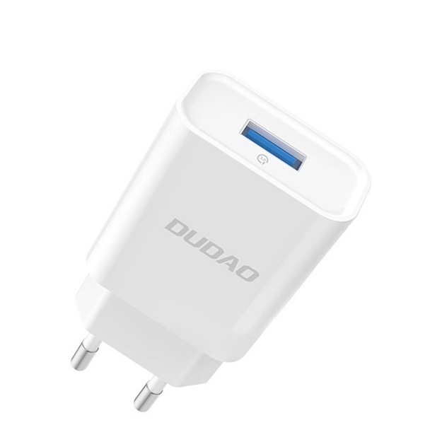 Dudao A4EU USB-A 2.1A sienas lādētājs Balts