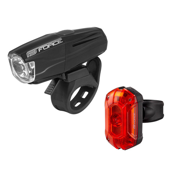 Headlight set FORCE VARIO 500LM + 25LM, USB