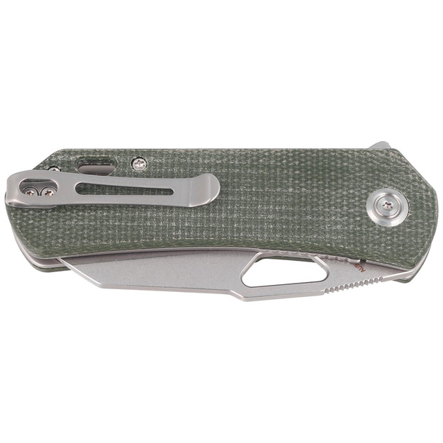 Kubey Duroc folding knife, Green Micarta, AUS-10 by Colin Maisonpierre (KU332L)