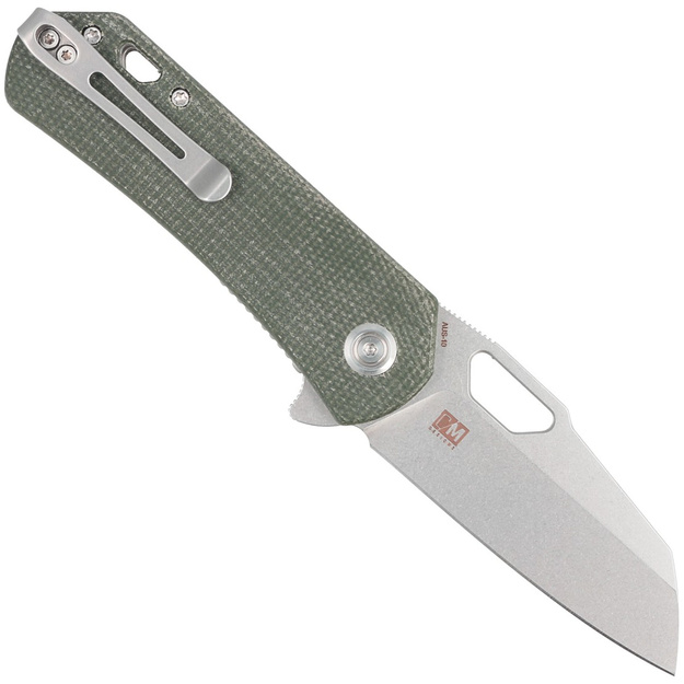 Kubey Duroc folding knife, Green Micarta, AUS-10 by Colin Maisonpierre (KU332L)