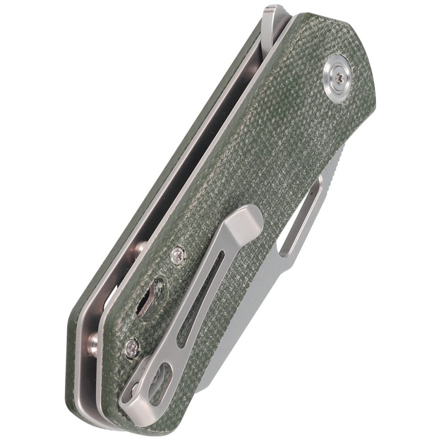 Kubey Duroc folding knife, Green Micarta, AUS-10 by Colin Maisonpierre (KU332L)