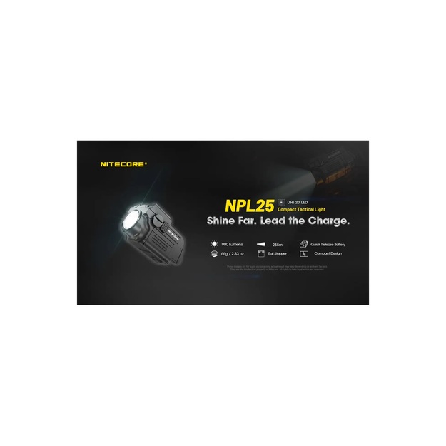 Nitecore NPL25 lukturītis uz ieroča