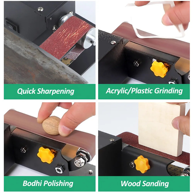 Elektriskais mini lentes slīpma&scaron;īna, pulētājs un asinātājs 775 Full