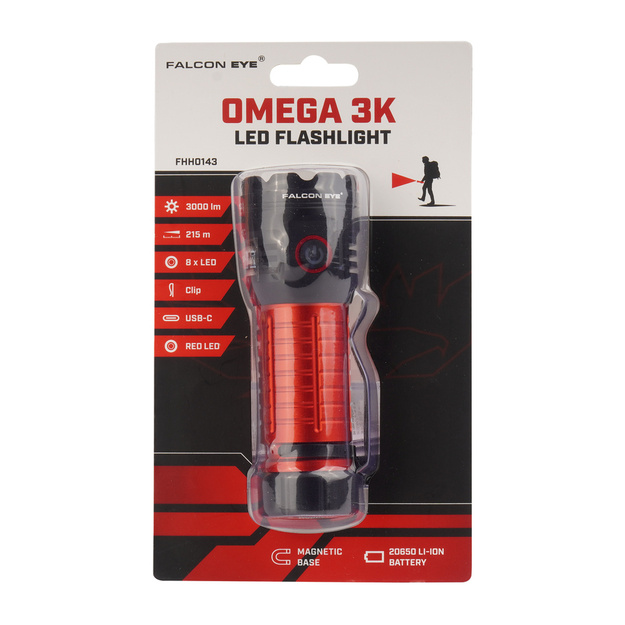 Falcon Eye OMEGA 3K rokas lukturītis 3000 lm FHH0143