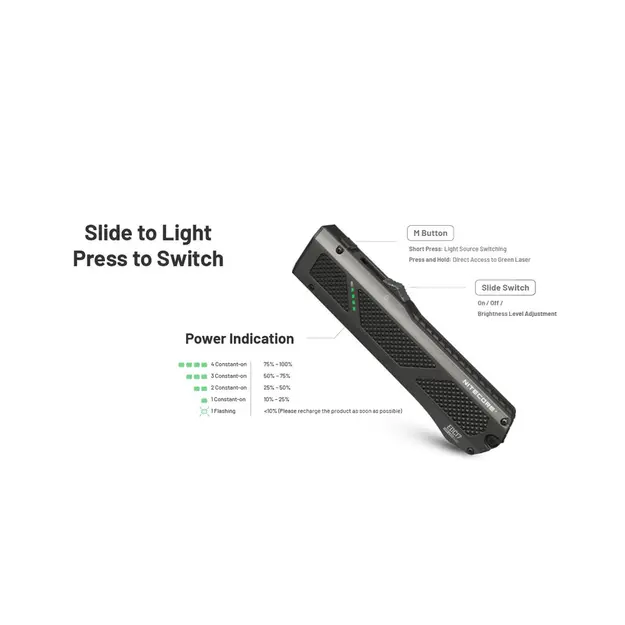 Nitecore EDC17 Flashlight with UV and Laser 1500lm