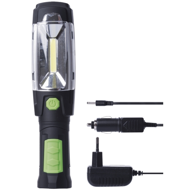  3W COB LED + 6 LED Uzlādējams lukturis