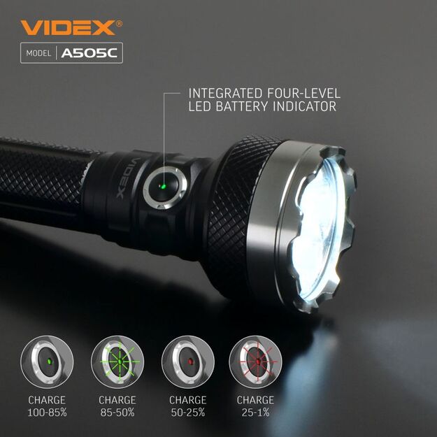 Flashlight VIDEX VLF-A505C 5500lm 5000K