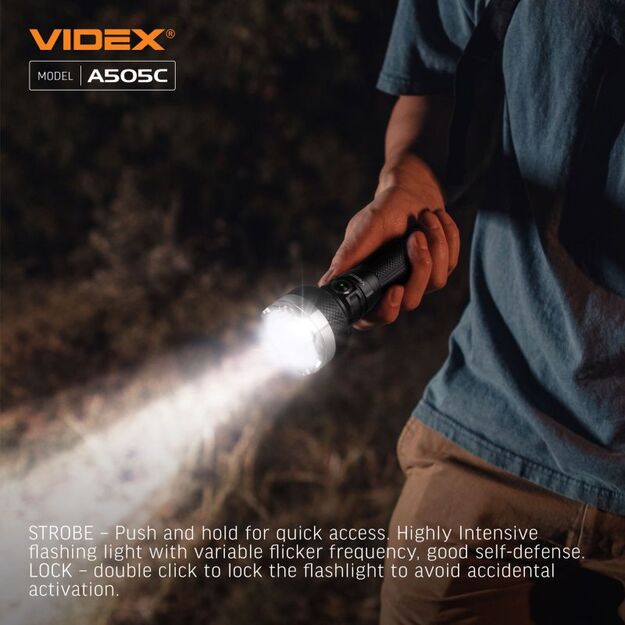 Flashlight VIDEX VLF-A505C 5500lm 5000K