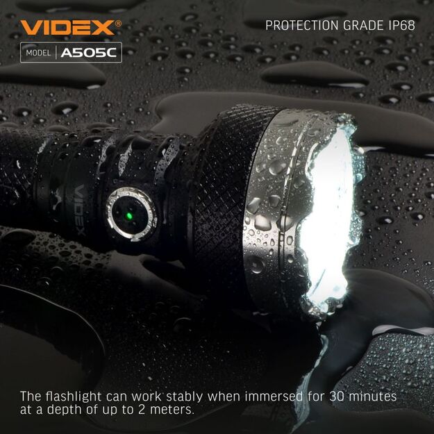 Flashlight VIDEX VLF-A505C 5500lm 5000K