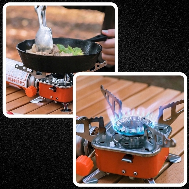 Pārnēsājama saliekamā kempinga gāzes plīts