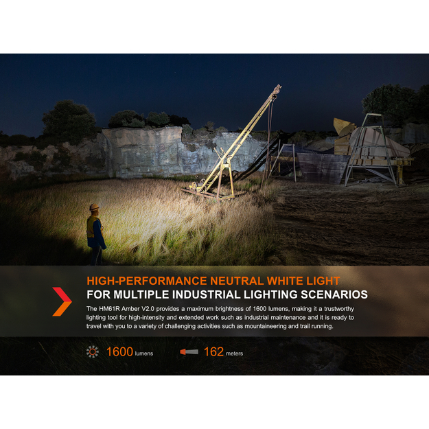 Fenix HM61R Amber V2.0 Lukturītis