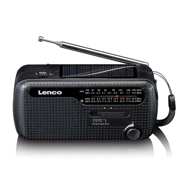 Lenco pārnēsājams avārijas uzlādējams radio FM/SW, melns MCR-113BK