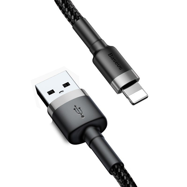 Baseus Cafule USB Lightning Cable 2,4A 1m (Gray+Black)