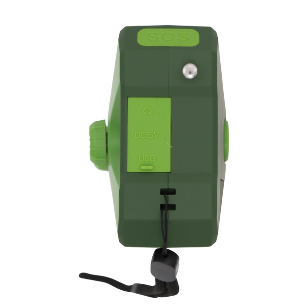 Avārijas radio ar lukturi, LED lampu, SOS un 10000mAh ārējo akumulatoru &ndash; zaļ&scaron;