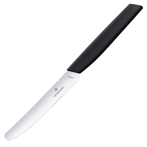 Victorinox Swiss Modern black serrated kitchen knife 11 cm 6.9003.11W