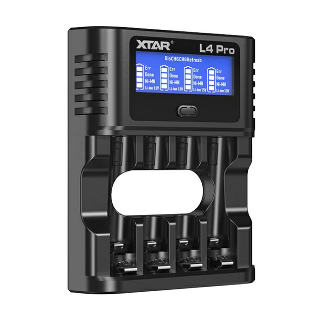 XTAR L4 PRO Lādētājs AA/AAA 1,5V Li-ION/Ni-MH USB-C