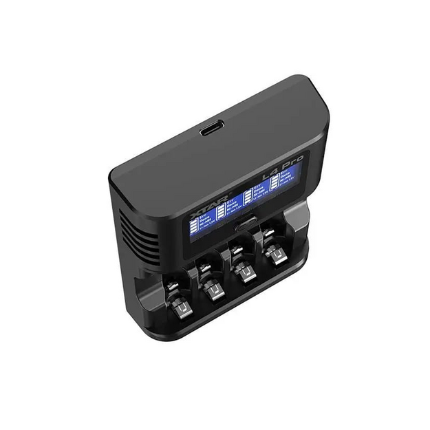 XTAR L4 PRO Lādētājs AA/AAA 1,5V Li-ION/Ni-MH USB-C