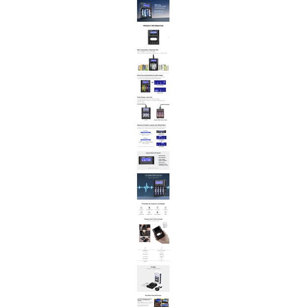 XTAR L4 PRO Lādētājs AA/AAA 1,5V Li-ION/Ni-MH USB-C