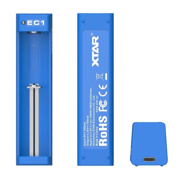 XTAR EC1 akumulatoru lādētājs
