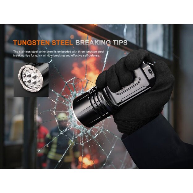 Fenix LR35R Pro LED lukturis ar baltu, sarkanu un UV gaismu