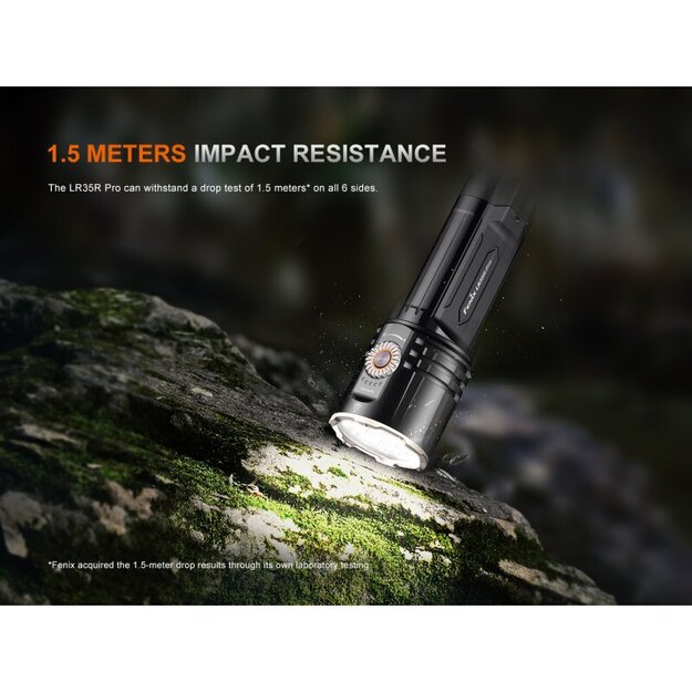 Fenix LR35R Pro LED lukturis ar baltu, sarkanu un UV gaismu