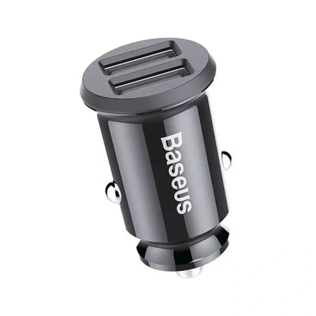 Baseus Grain 2x USB 5V 3.1A auto lādētājs (melns)