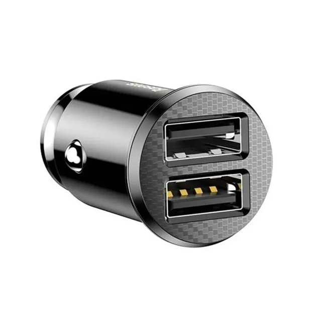 Baseus Grain 2x USB 5V 3.1A auto lādētājs (melns)