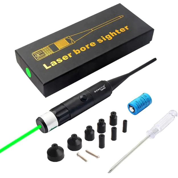 Lāzers ieroču optisko tēmēkļu kalibrē&scaron;anai, stobra kalibrators, zaļ&scaron;
