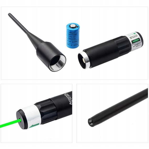 Lāzers ieroču optisko tēmēkļu kalibrē&scaron;anai, stobra kalibrators, zaļ&scaron;