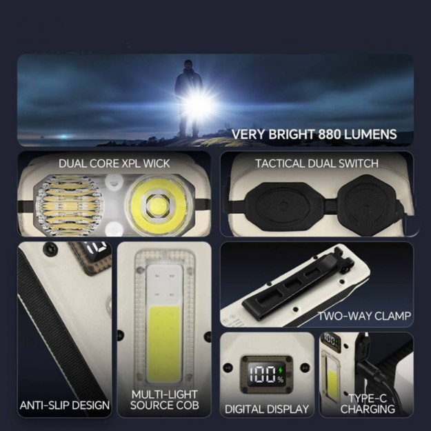 Infinio EDC Ultimate T3 RC Flashlight 880 Lumens