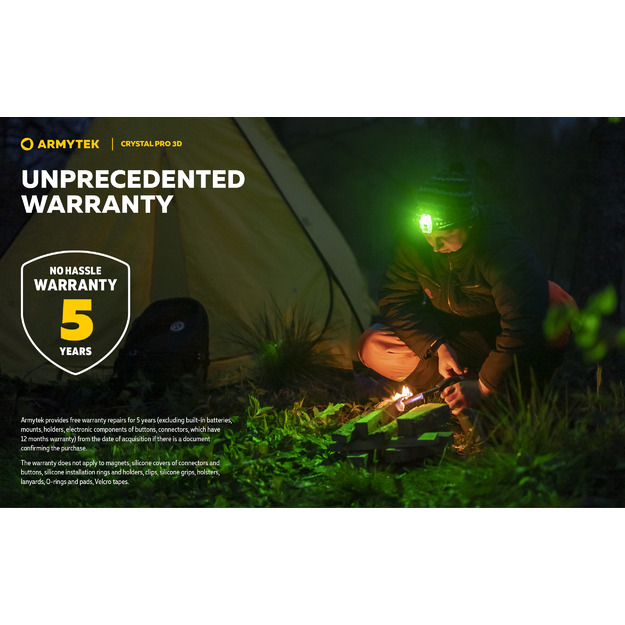Armytek Crystal Pro 3D sarkans universāls lukturītis F10101R