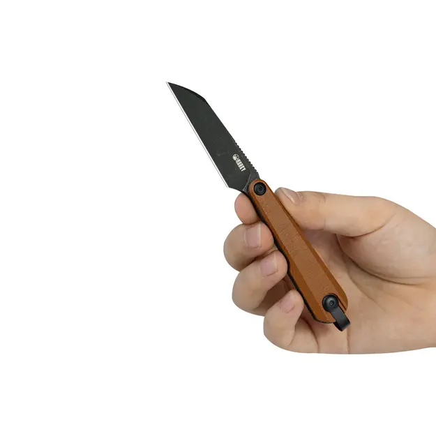 Kubey YAG WH Knife, Micarta, Blackwashed 14C28N by Ostap Hel (KU450C)