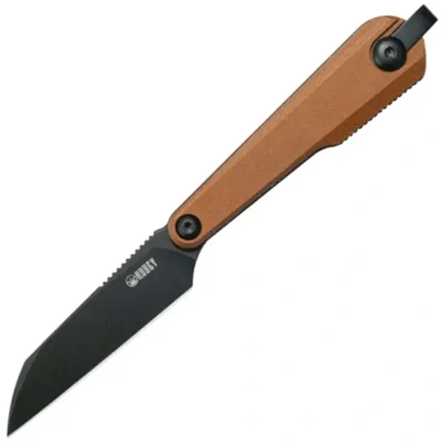 Kubey YAG WH Knife, Micarta, Blackwashed 14C28N by Ostap Hel (KU450C)