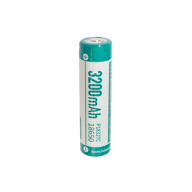 Uzlādējams litija jonu akumulators Keeppower ICR18650-320PCM, 3200mAh ar USB-C (P1832TC)