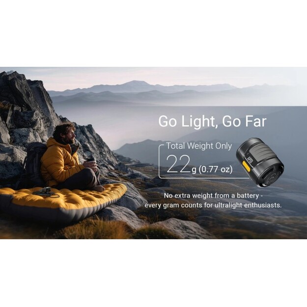 Nitecore AP01 elektriskais mini sūknis (kompresors), USB-C