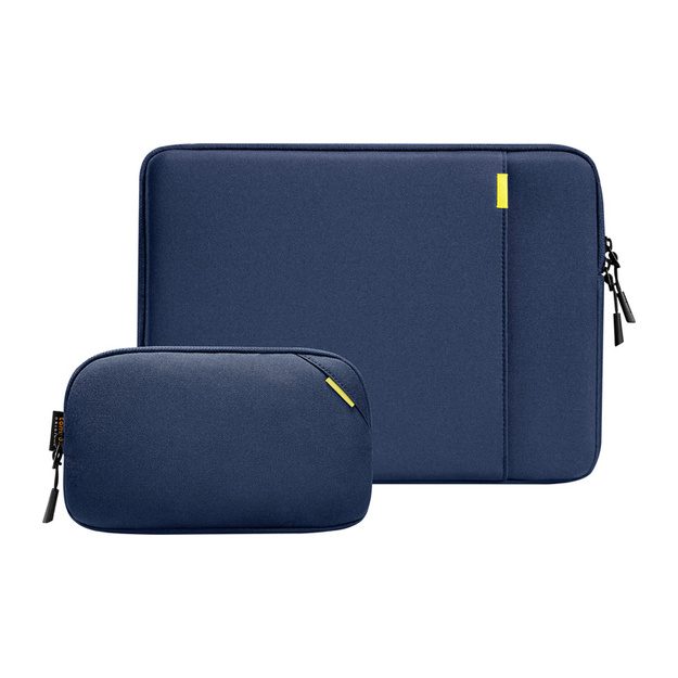 TOMTOC Defender-A13 Laptop Sleeve + 14  Case Set (Navy Blue)